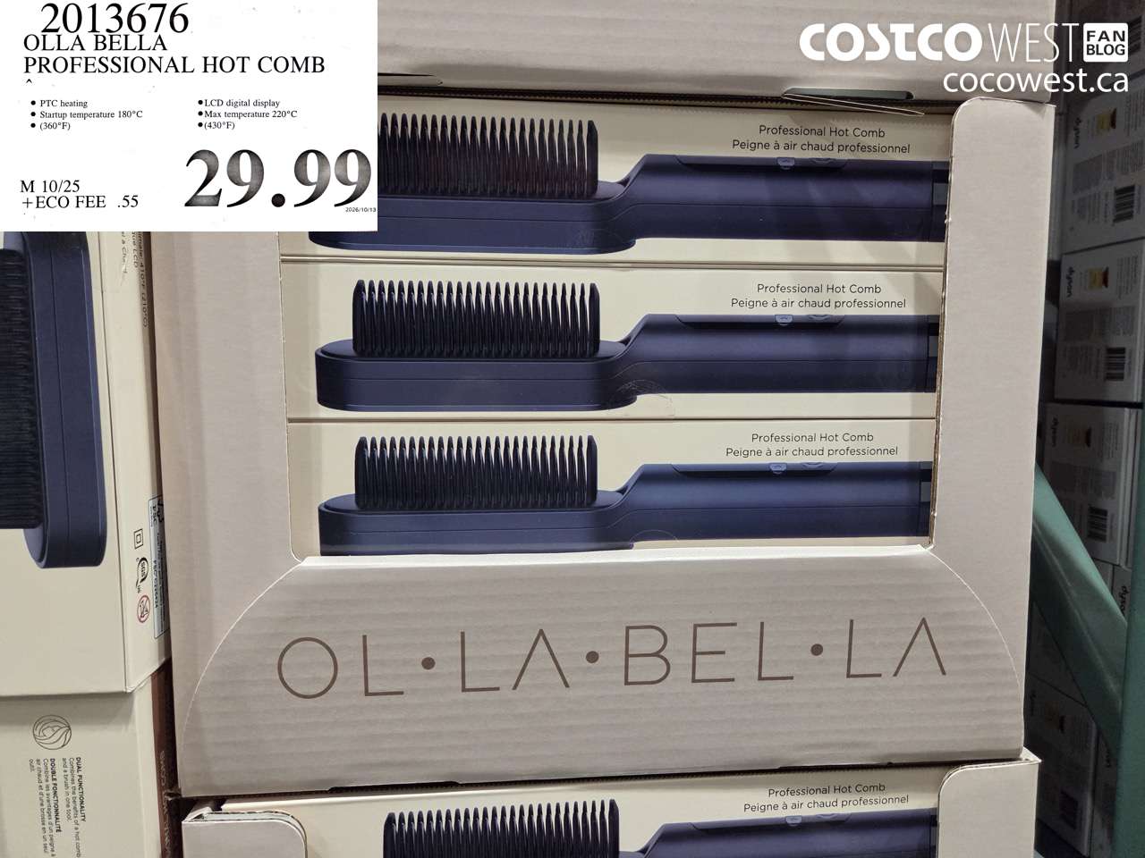 2013676 OLLA BELLA PROFESSIONAL HOT COMB $29.99