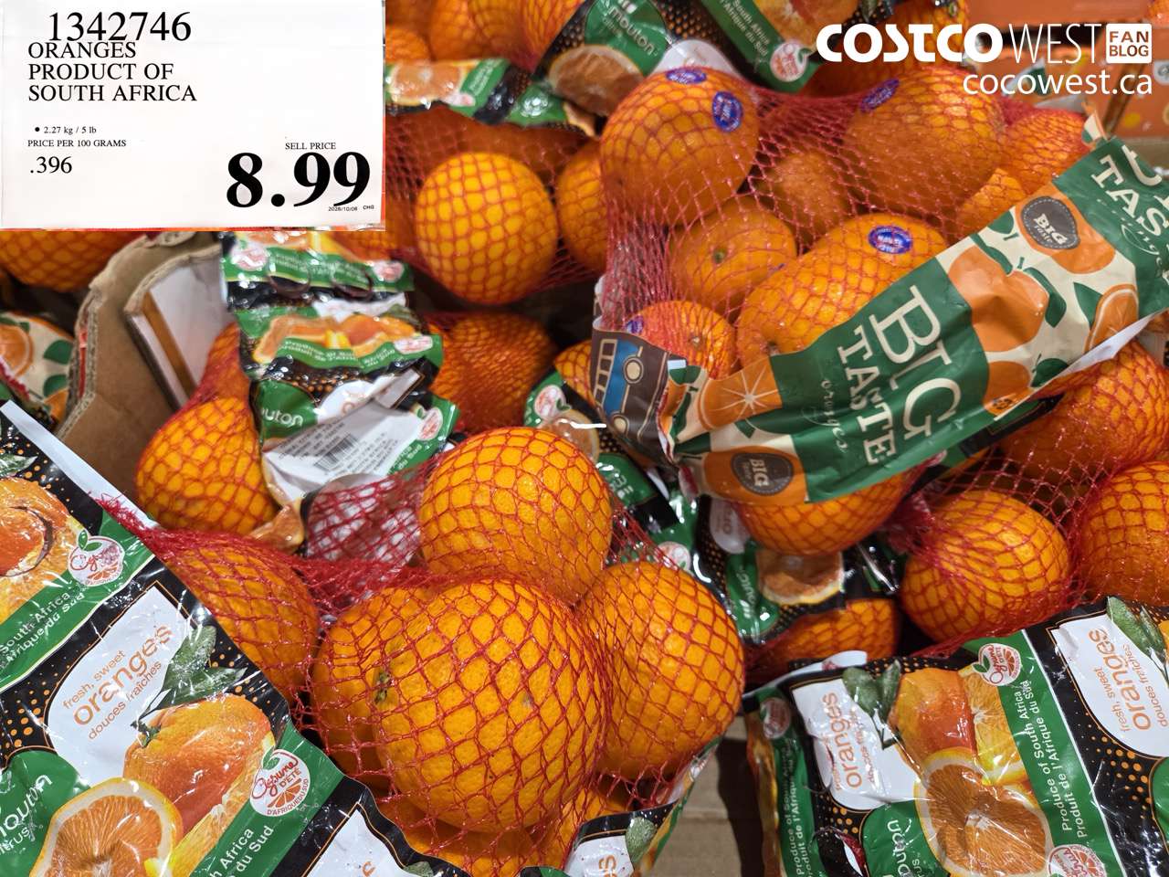 1342746 ORANGES PRODUCT OF SOUTH AFRICA $8.99