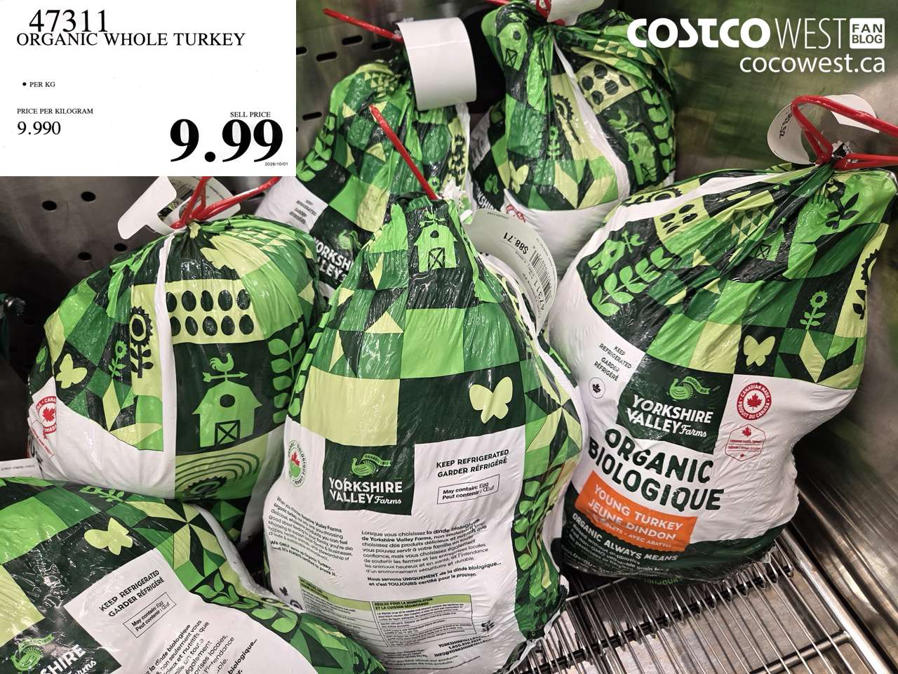 47311 ORGANIC WHOLE TURKEY $9.99