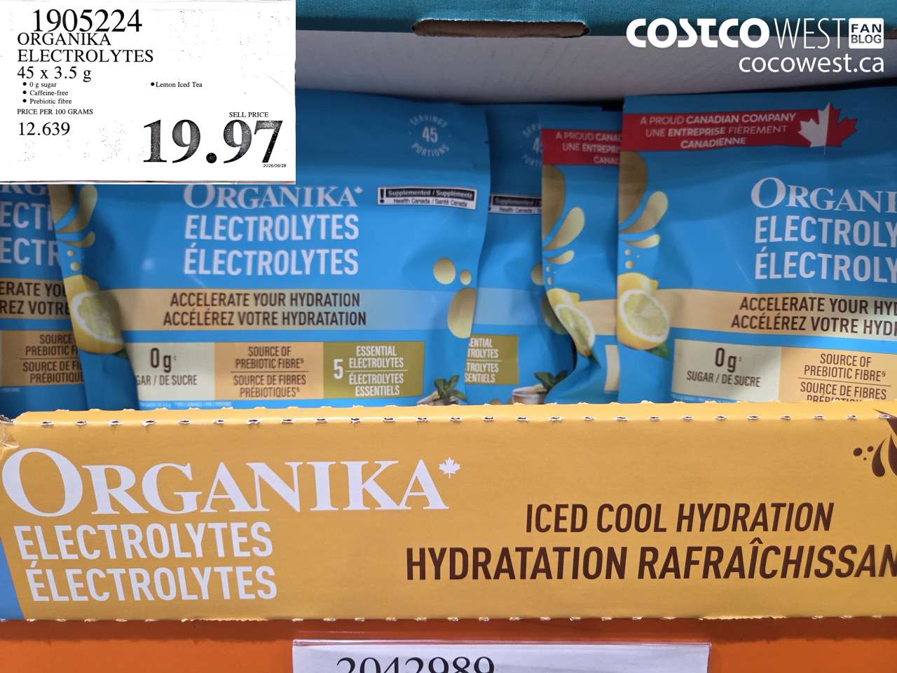 1905224 ORGANIKA ELECTROLYTES 45 X 3.5 G $19.97