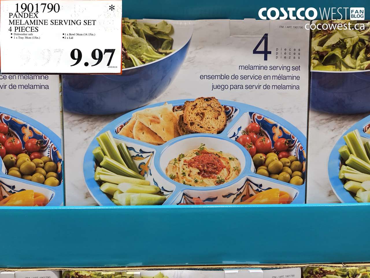 1901790 PANDEX MELAMINE SERVING SET 4 PIECES $9.97