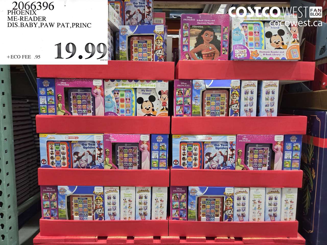 2066396 PHOENIX ME-READER DIS.BABY,PAW PAT,PRINC $19.99