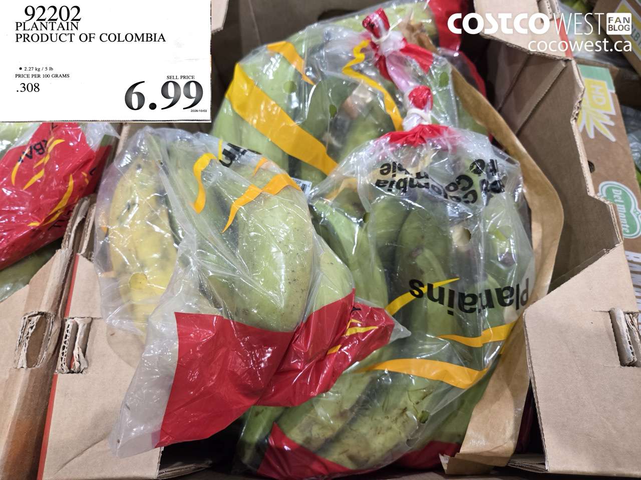 92202 PLANTAIN PRODUCT OF COLOMBIA $6.99