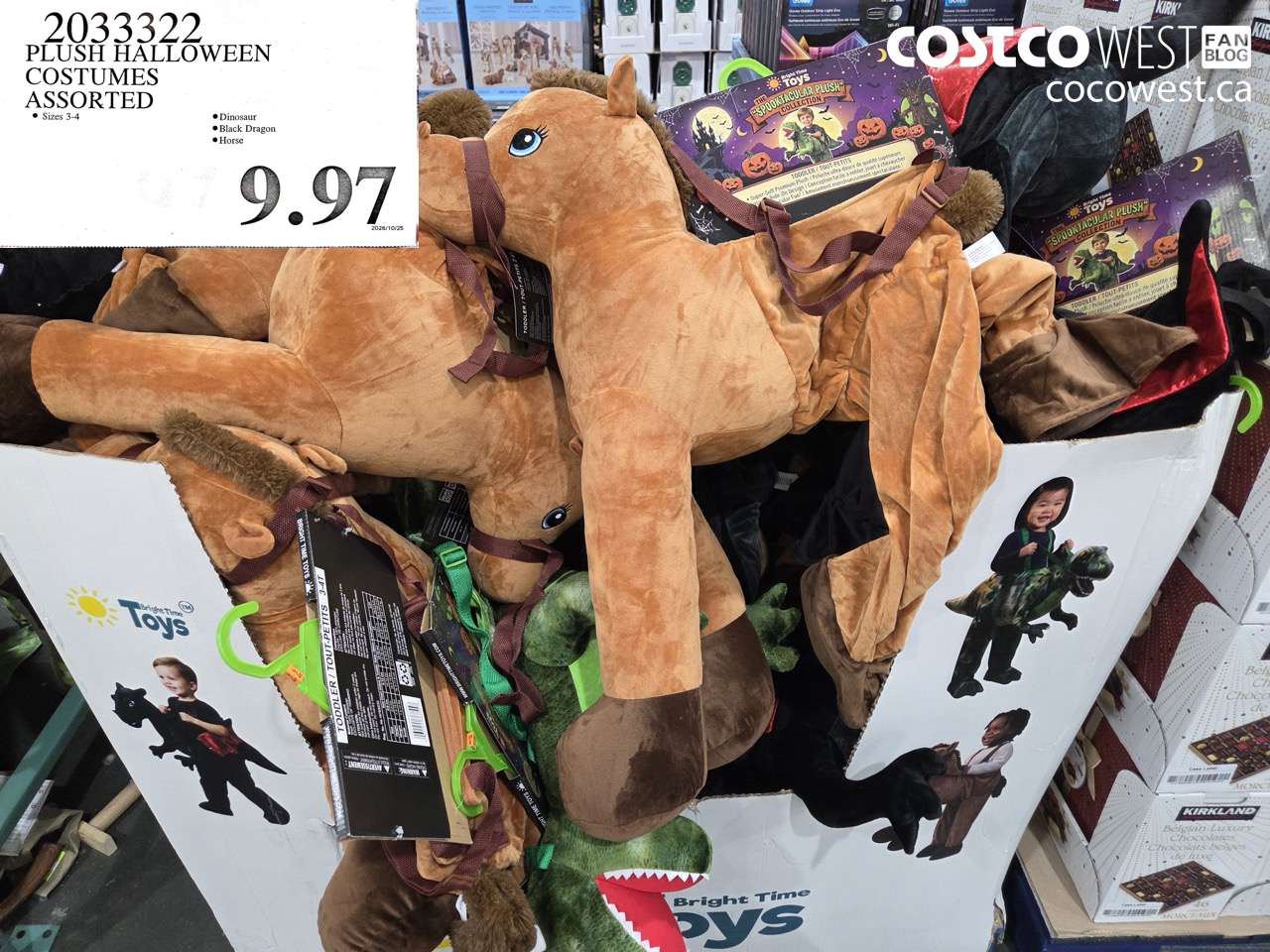 2033322 PLUSH HALLOWEEN COSTUMES ASSORTED $9.97