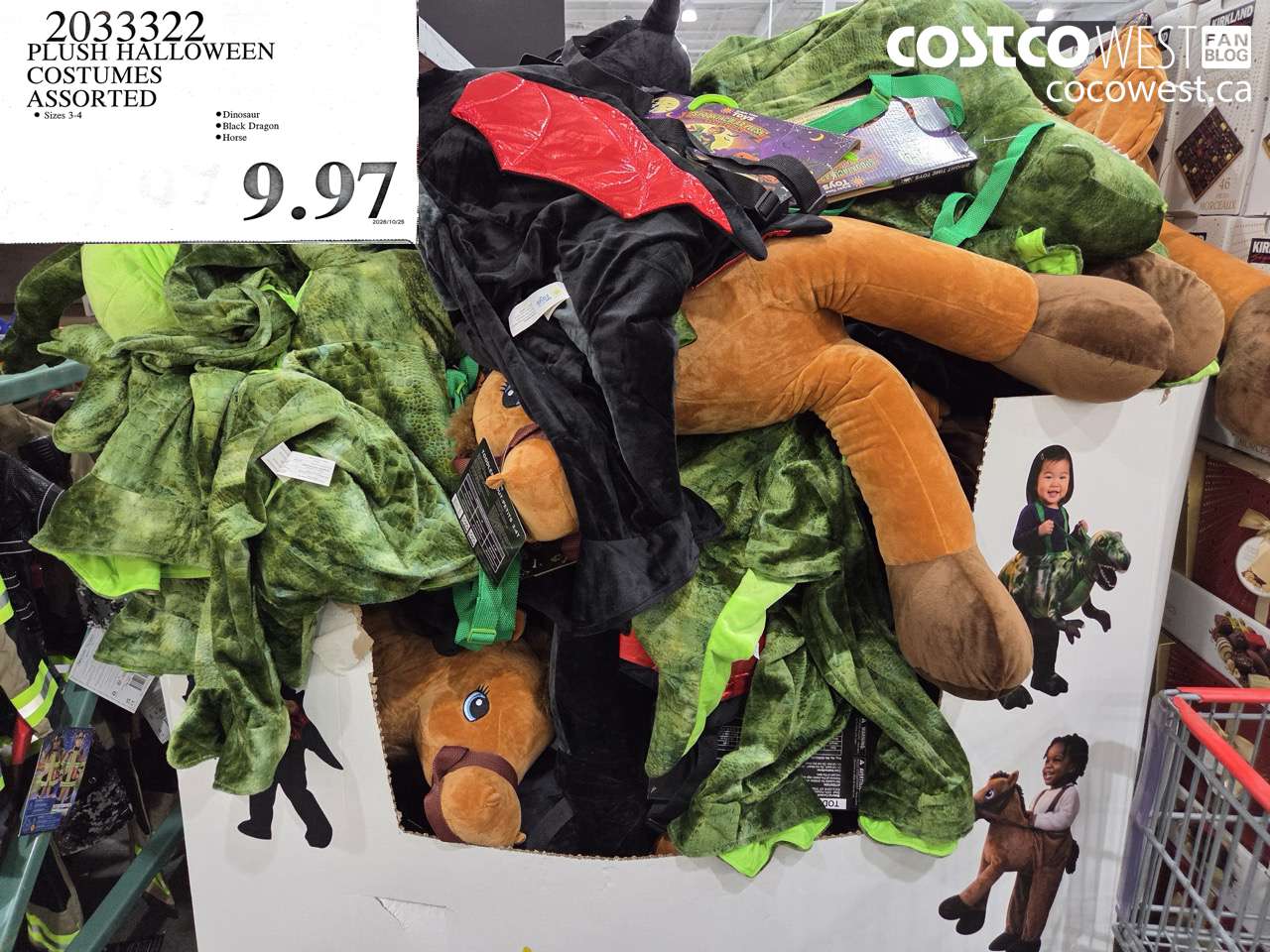2033322 PLUSH HALLOWEEN COSTUMES ASSORTED $9.97