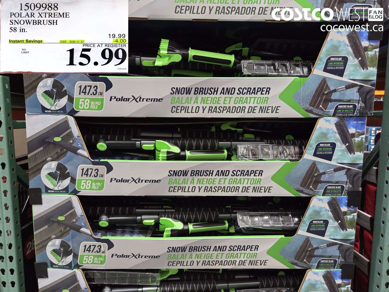 1509988 POLAR XTREME SNOWBRUSH 58 IN. ($4.00 INSTANT SAVINGS EXPIRES ON 2026-11-22) $15.99