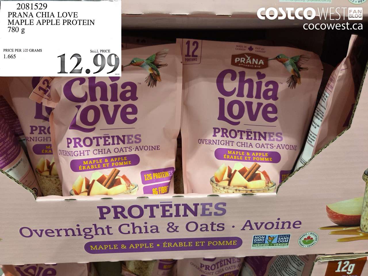 2081529 PRANA CHIA LOVE MAPLE APPLE PROTEIN 780 G $12.99
