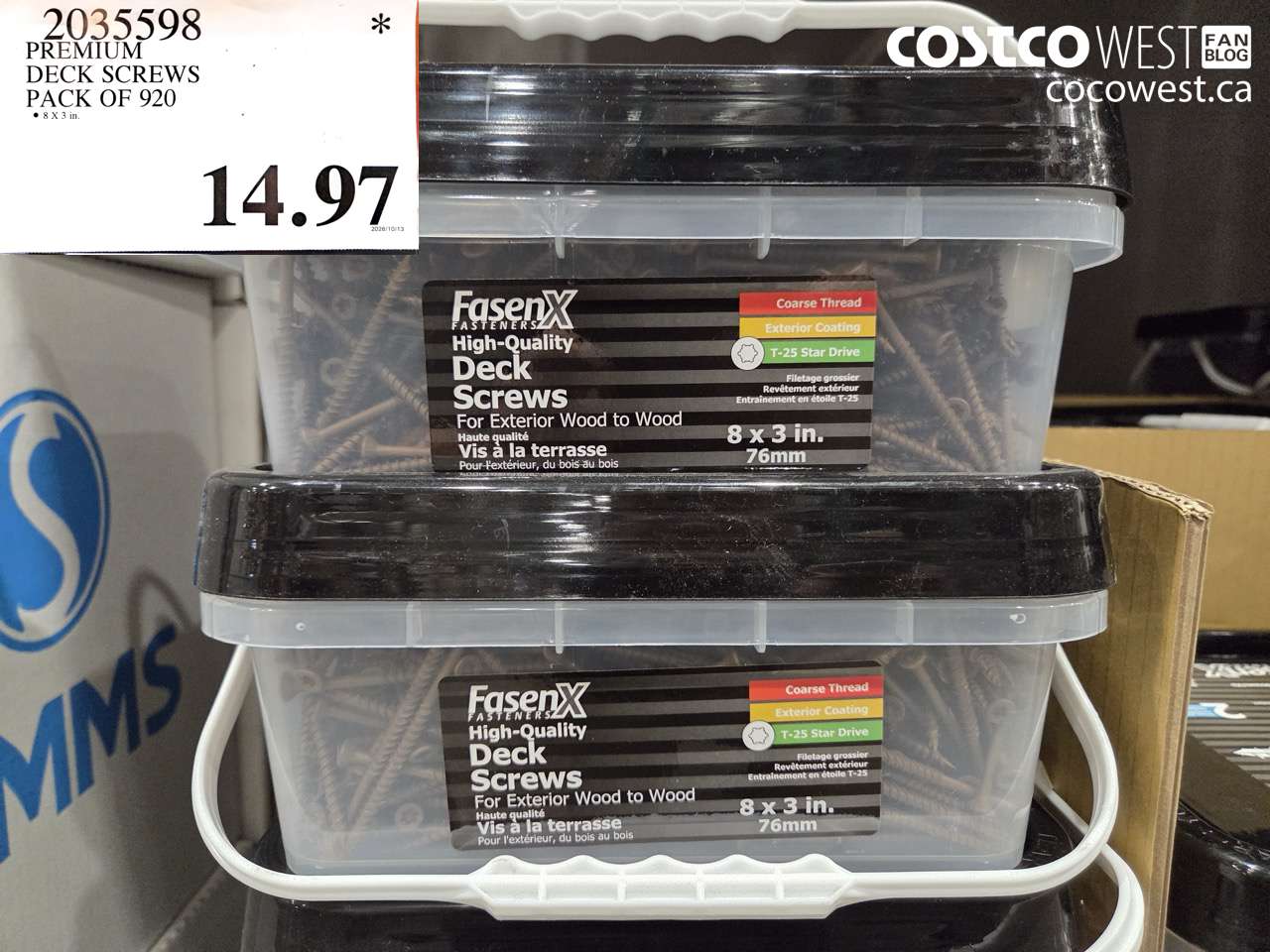 2035598 PREMIUM DECK SCREWS PACK OF 920 $14.97