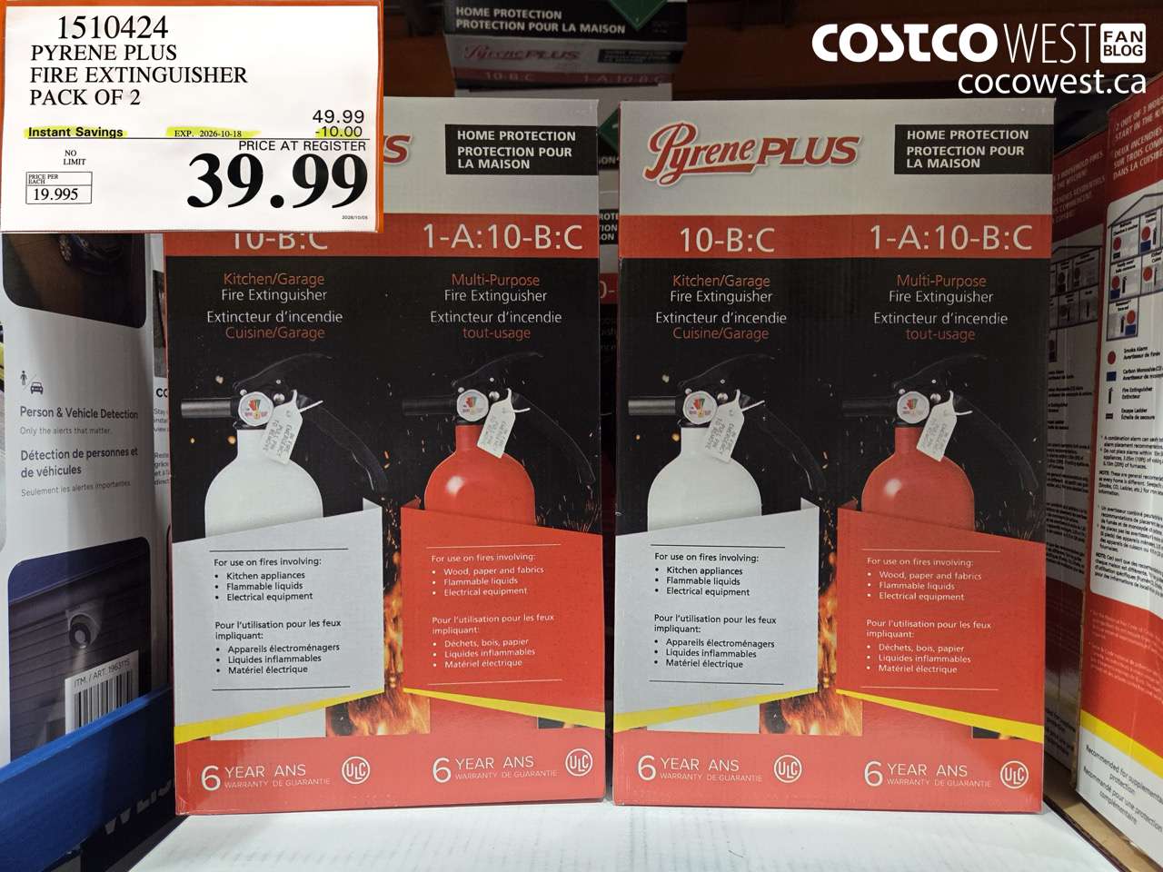 1510424 PYRENE PLUS FIRE EXTINGUISHER PACK OF 2 ($10.00 INSTANT SAVINGS EXPIRES ON 2026-10-18) $39.99