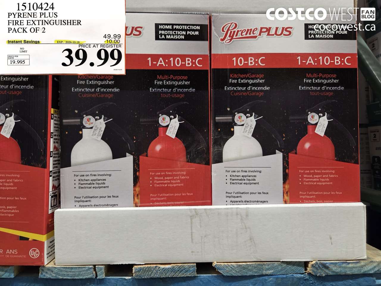 1510424 PYRENE PLUS FIRE EXTINGUISHER PACK OF 2 ($10.00 INSTANT SAVINGS EXPIRES ON 2026-10-18) $39.99