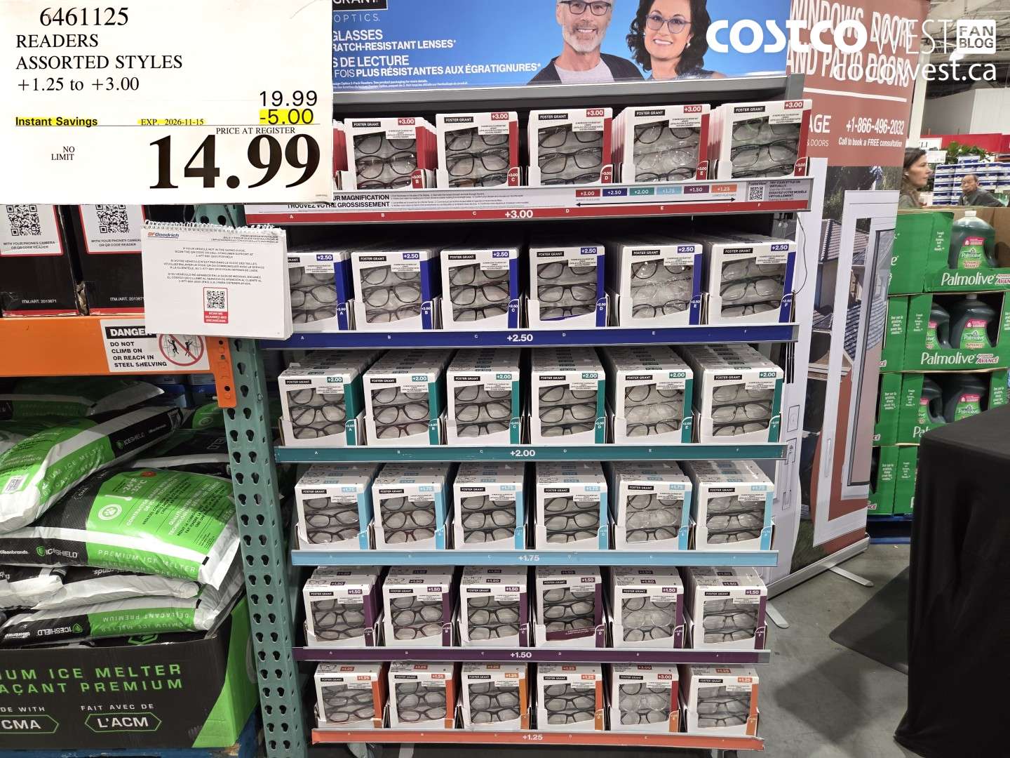 6461125 READERS ASSORTED STYLES ($5.00 INSTANT SAVINGS EXPIRES ON 2026-11-15) $14.99