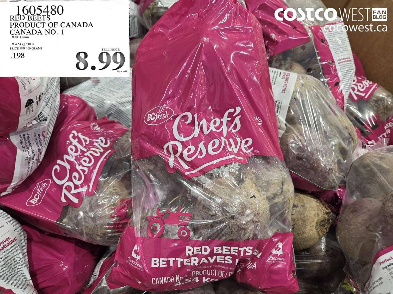 1605480 RED BEETS PRODUCT OF CANADA CANADA NO. 1 $8.99