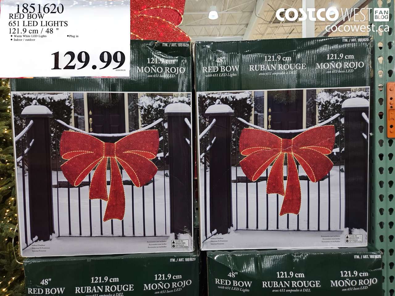 1851620 RED BOW 651 LED LIGHTS 121.9 CM / 48 IN $129.99