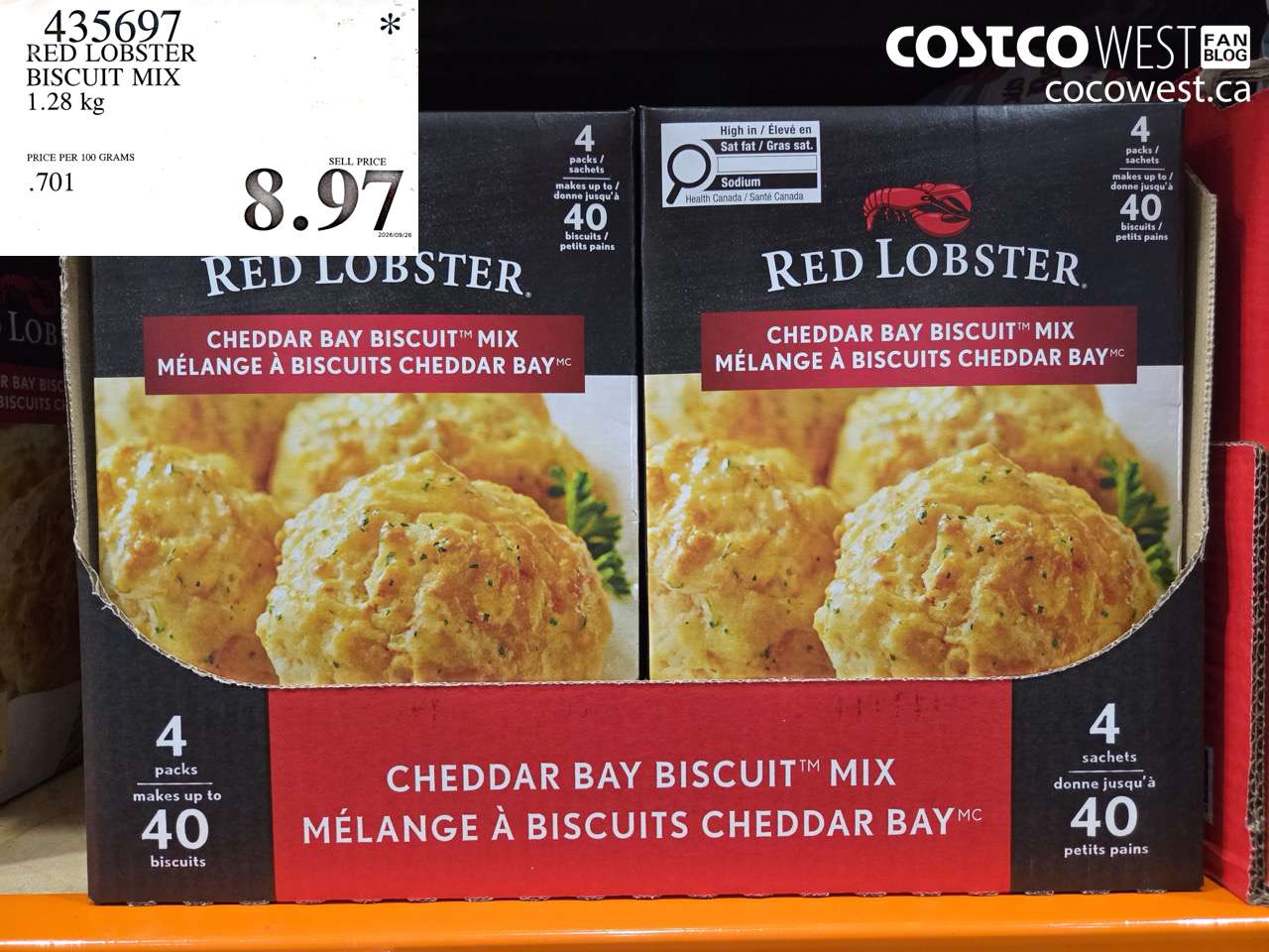 435697 RED LOBSTER BISCUIT MIX 1.28 KG $8.97