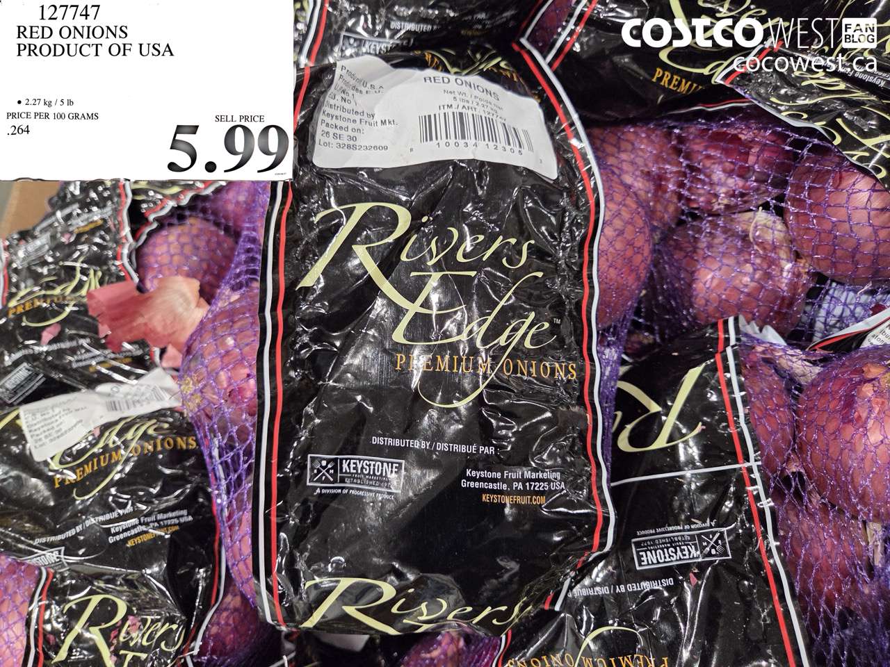 127747 RED ONIONS PRODUCT OF USA $5.99