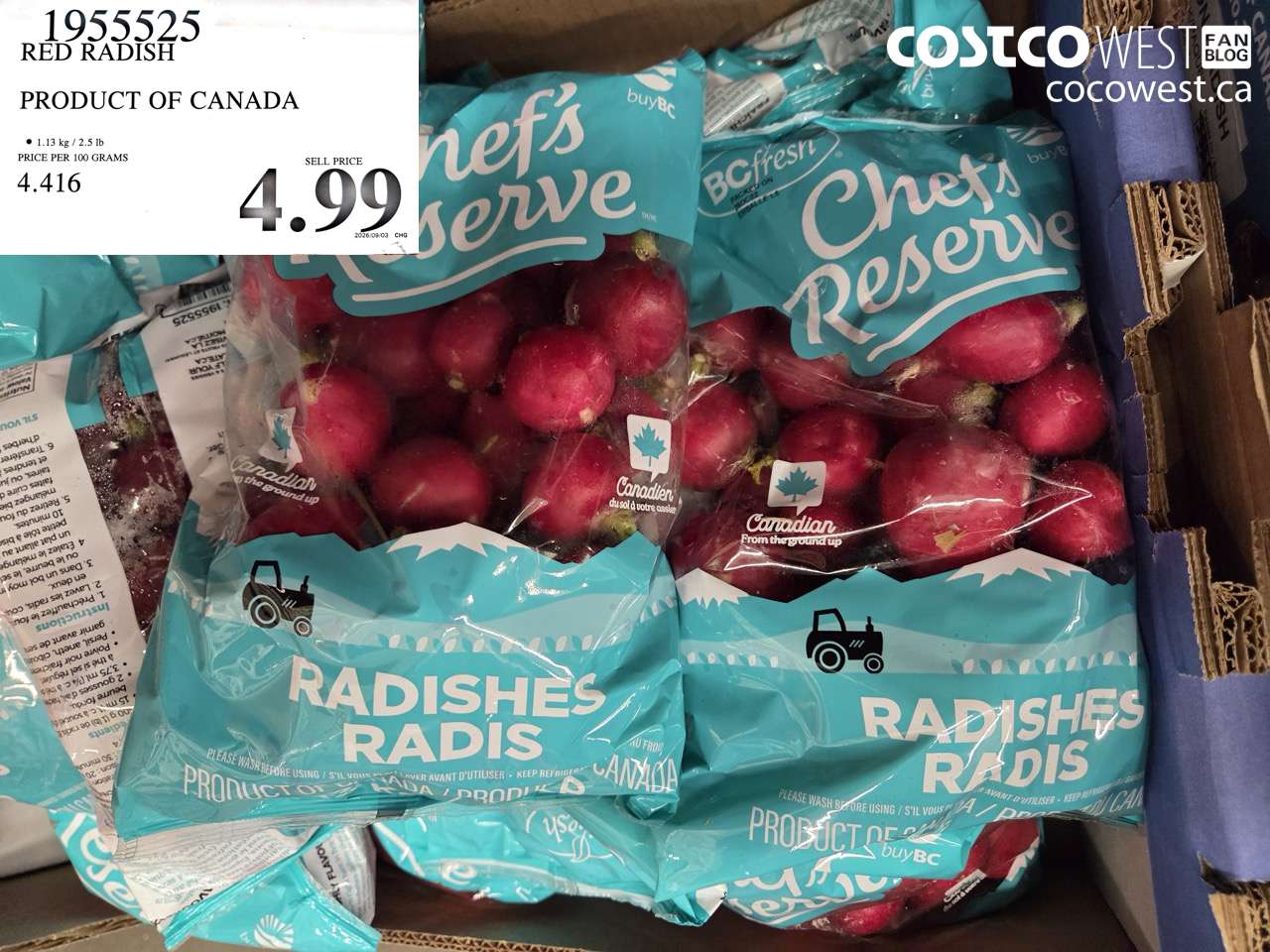 1955525 RED RADISH PRODUCT OF CANADA $4.99