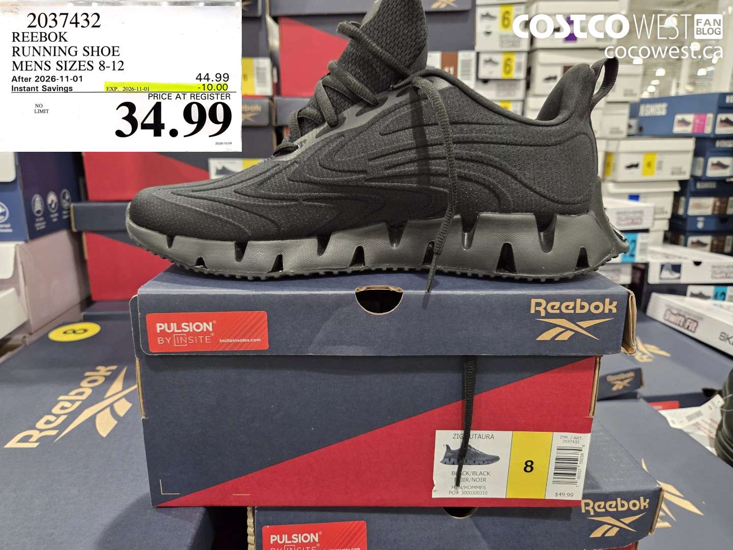 2037432 REEBOK RUNNING SHOE MENS SIZES 8-12 ($10.00 INSTANT SAVINGS EXPIRES ON 2026-11-01) $34.99