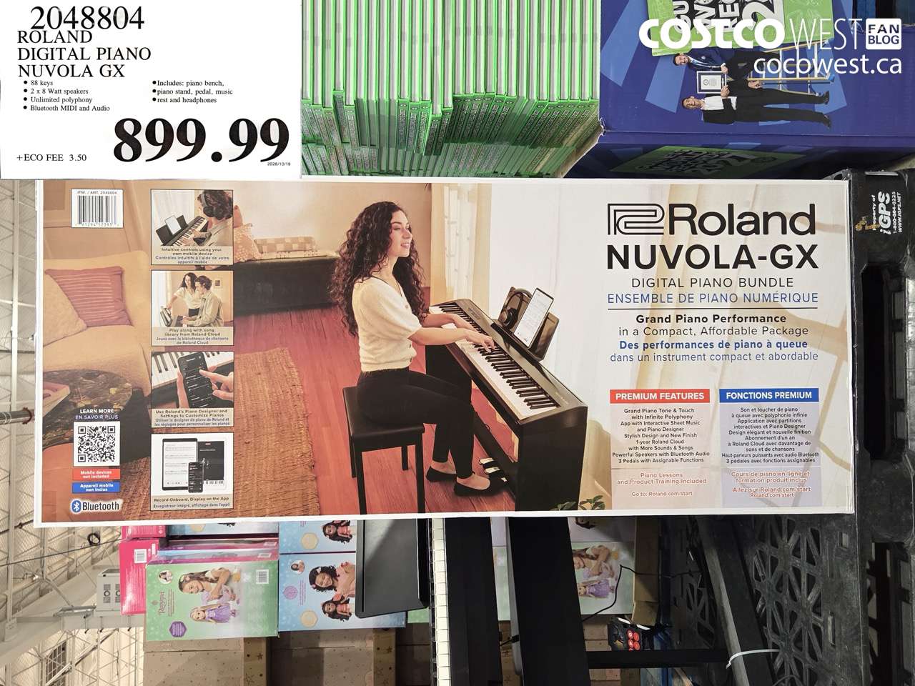 2048804 ROLAND DIGITAL PIANO NUVOLA GX $899.99