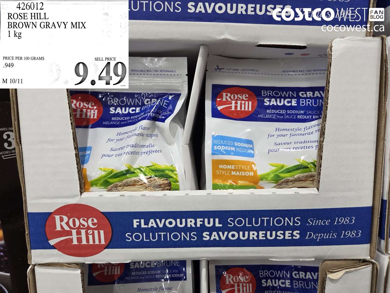 426012 ROSE HILL BROWN GRAVY MIX 1 KG $9.49