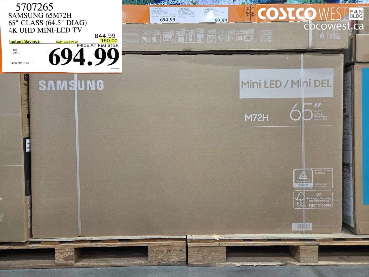 5707265 SAMSUNG 65M72H 65