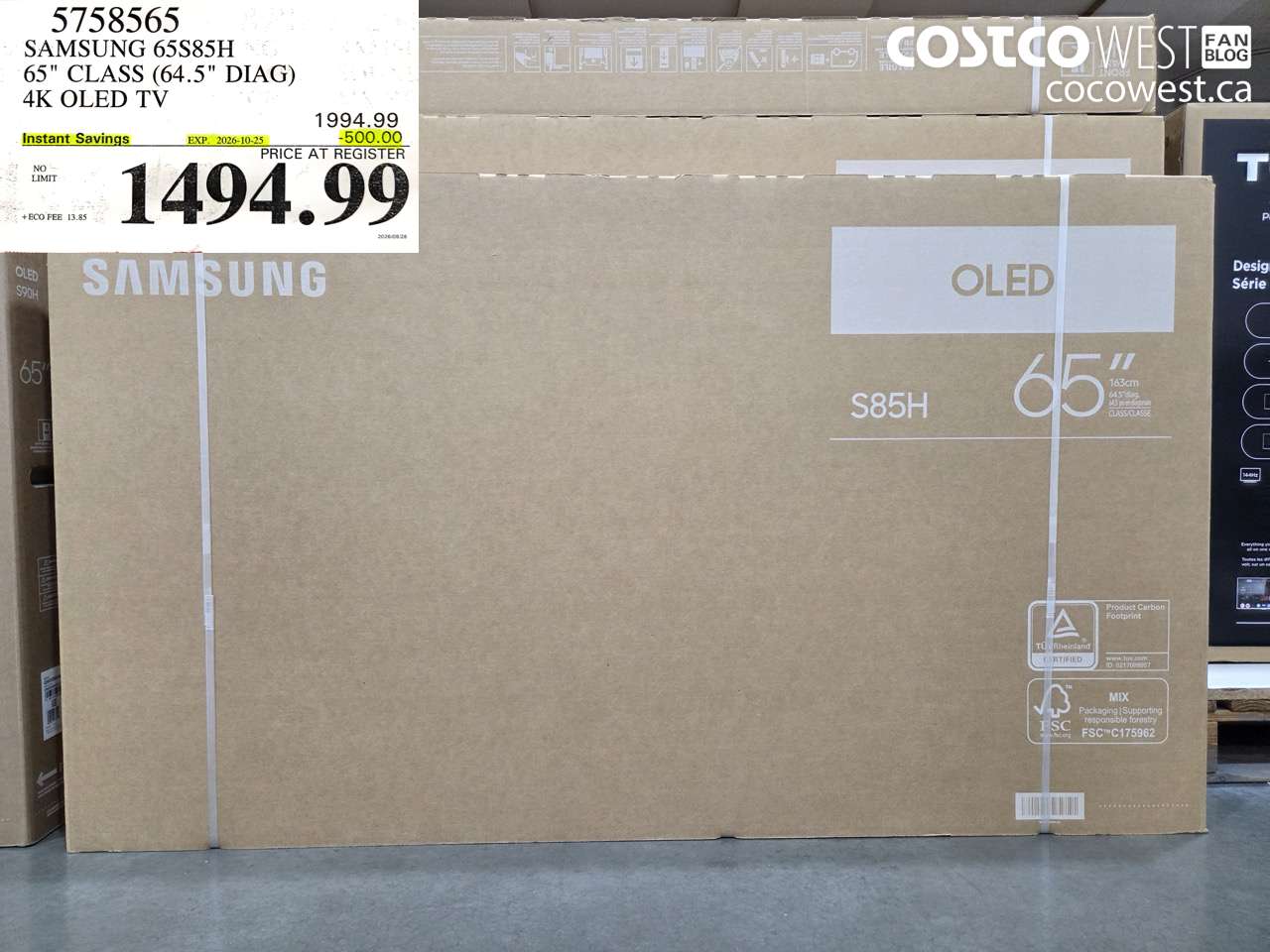 5758565 SAMSUNG 65S85H 65