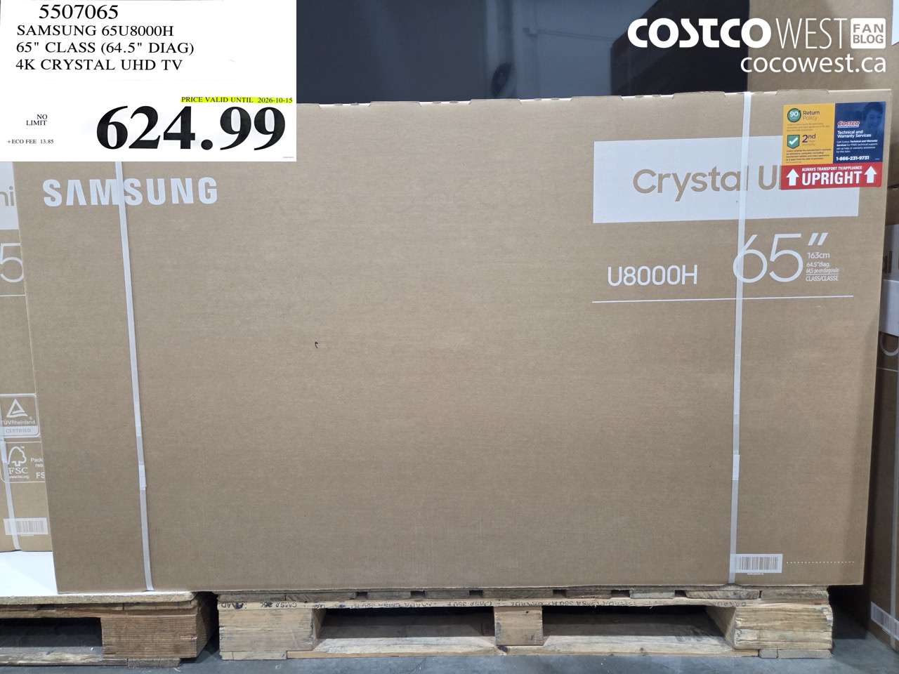 5507065 SAMSUNG 65U8000H 65