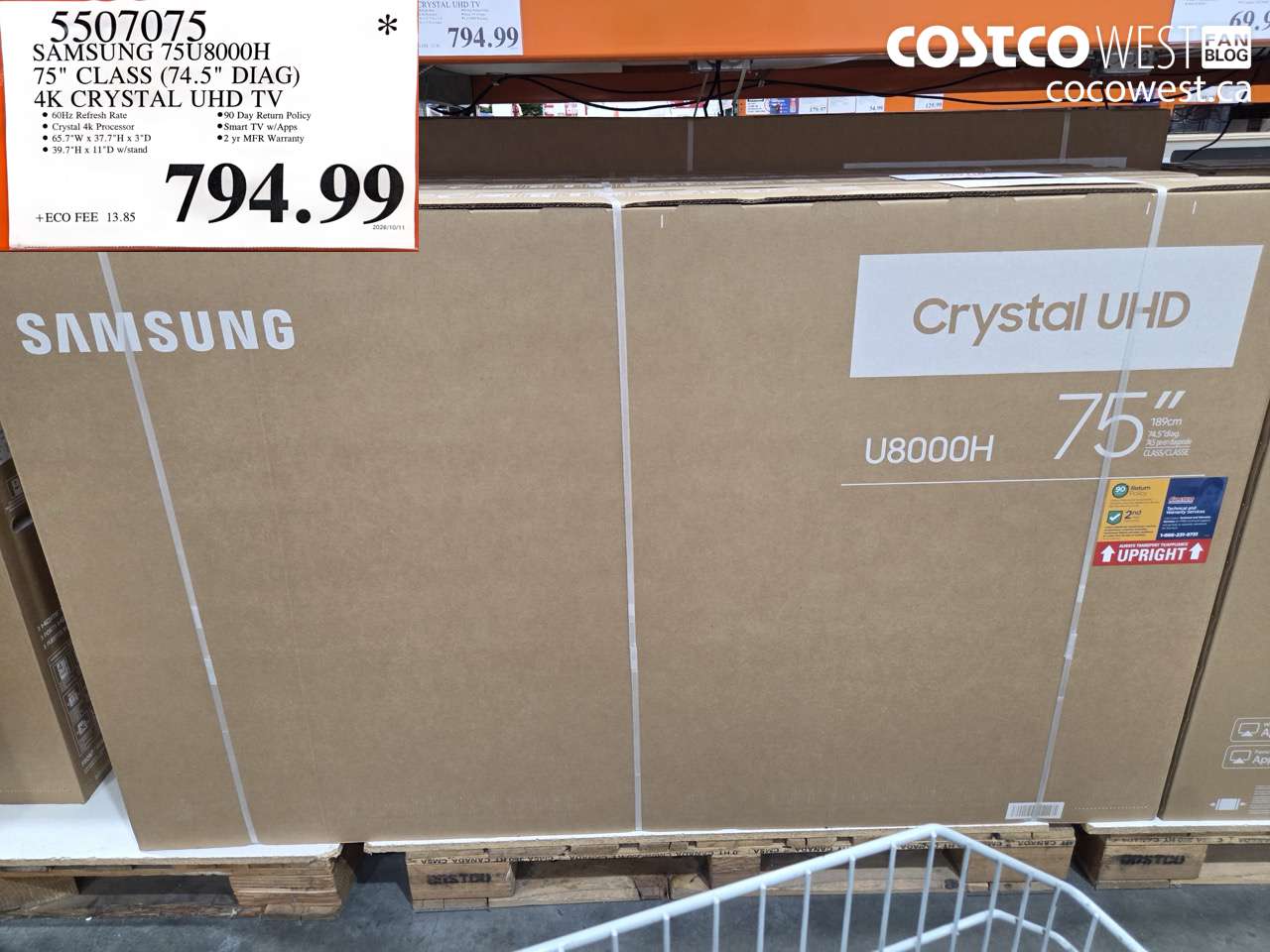 5507075 SAMSUNG 75U8000H 75