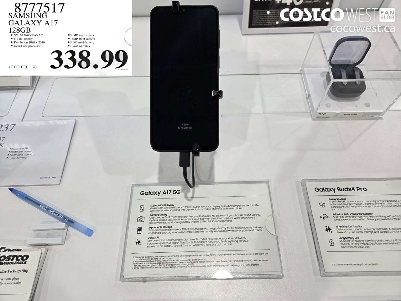 8777517 SAMSUNG GALAXY A17 128GB $338.99
