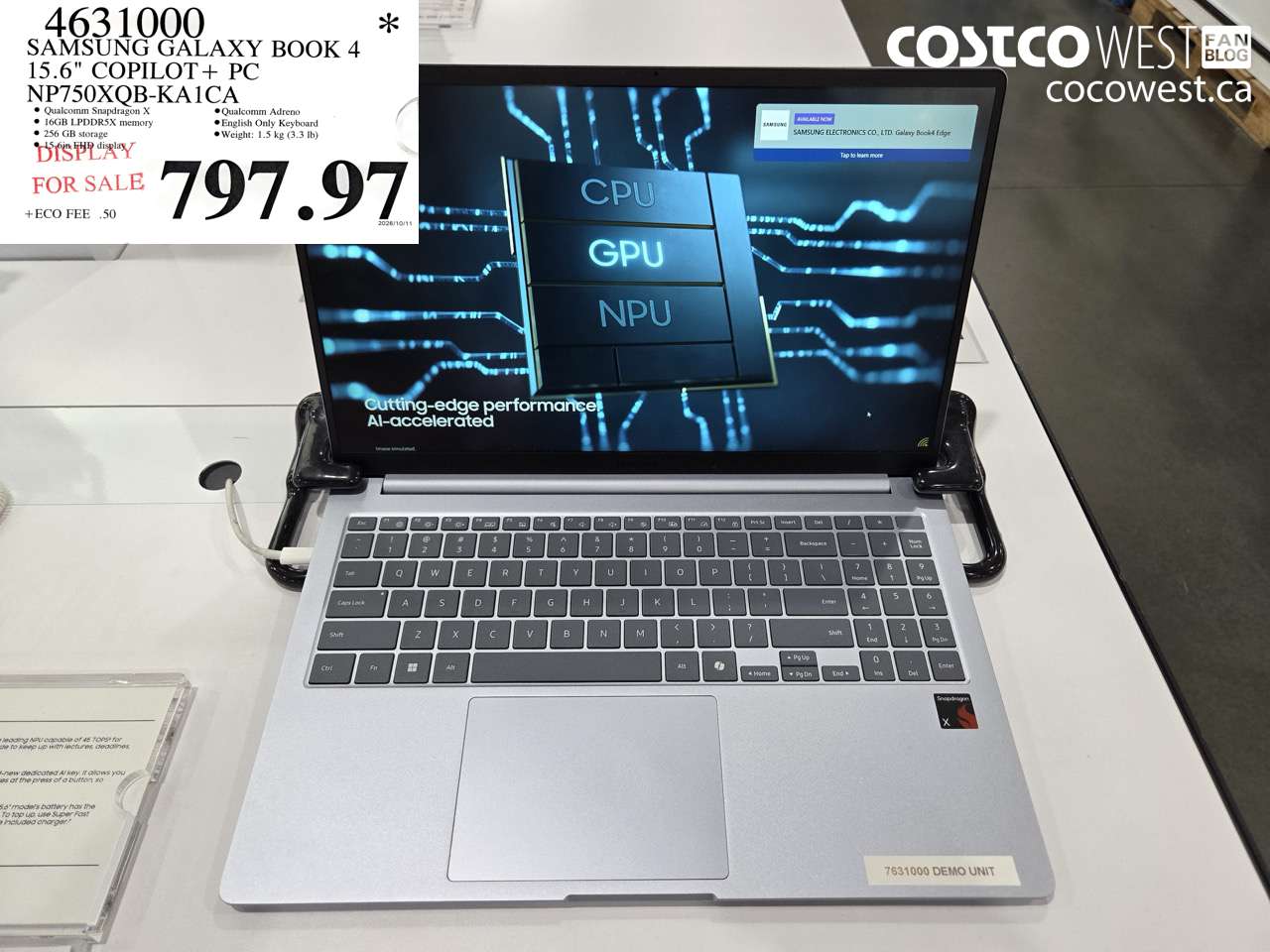 4631000 SAMSUNG GALAXY BOOK 4 15.6