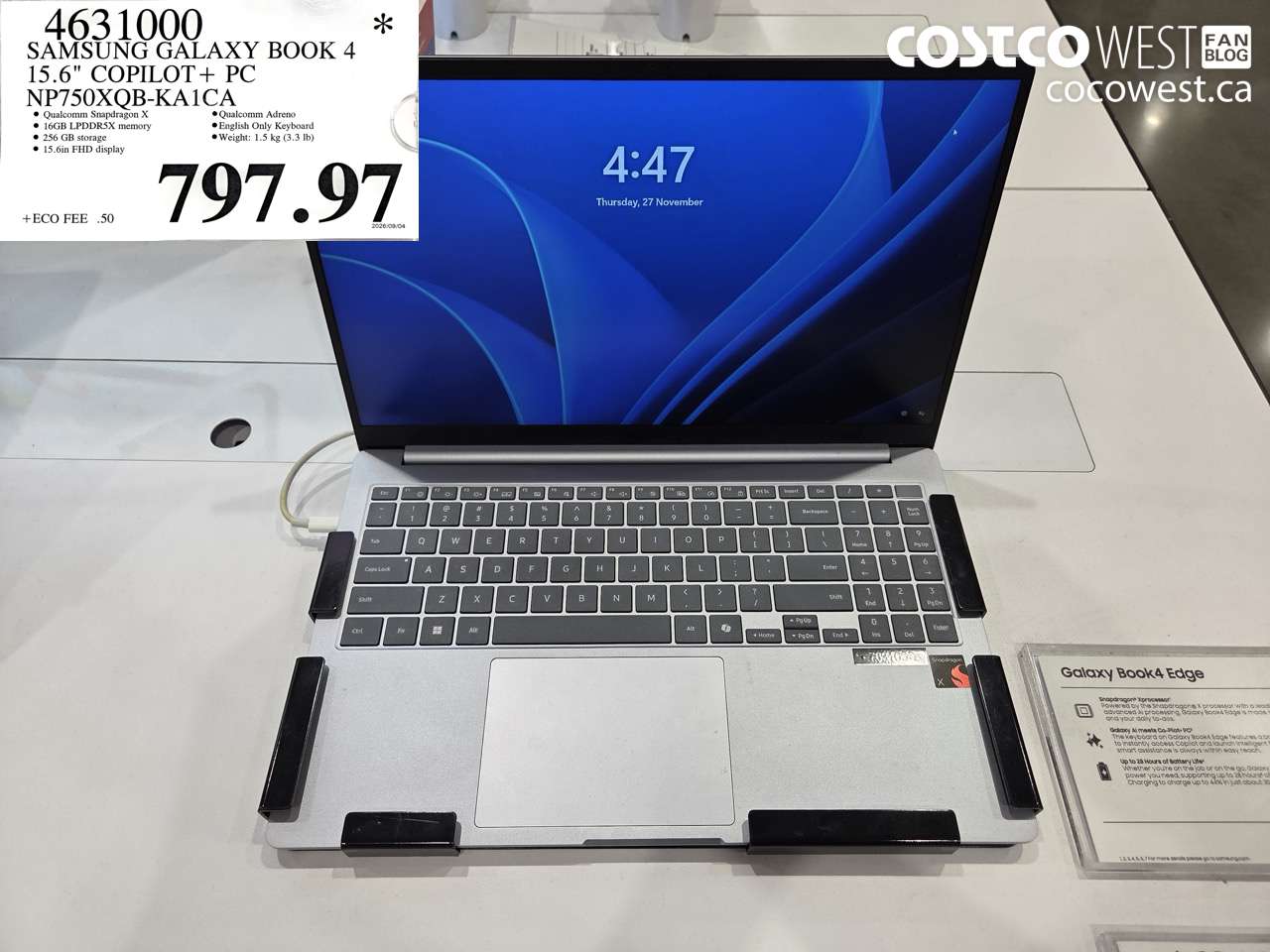 4631000 SAMSUNG GALAXY BOOK 4 15.6