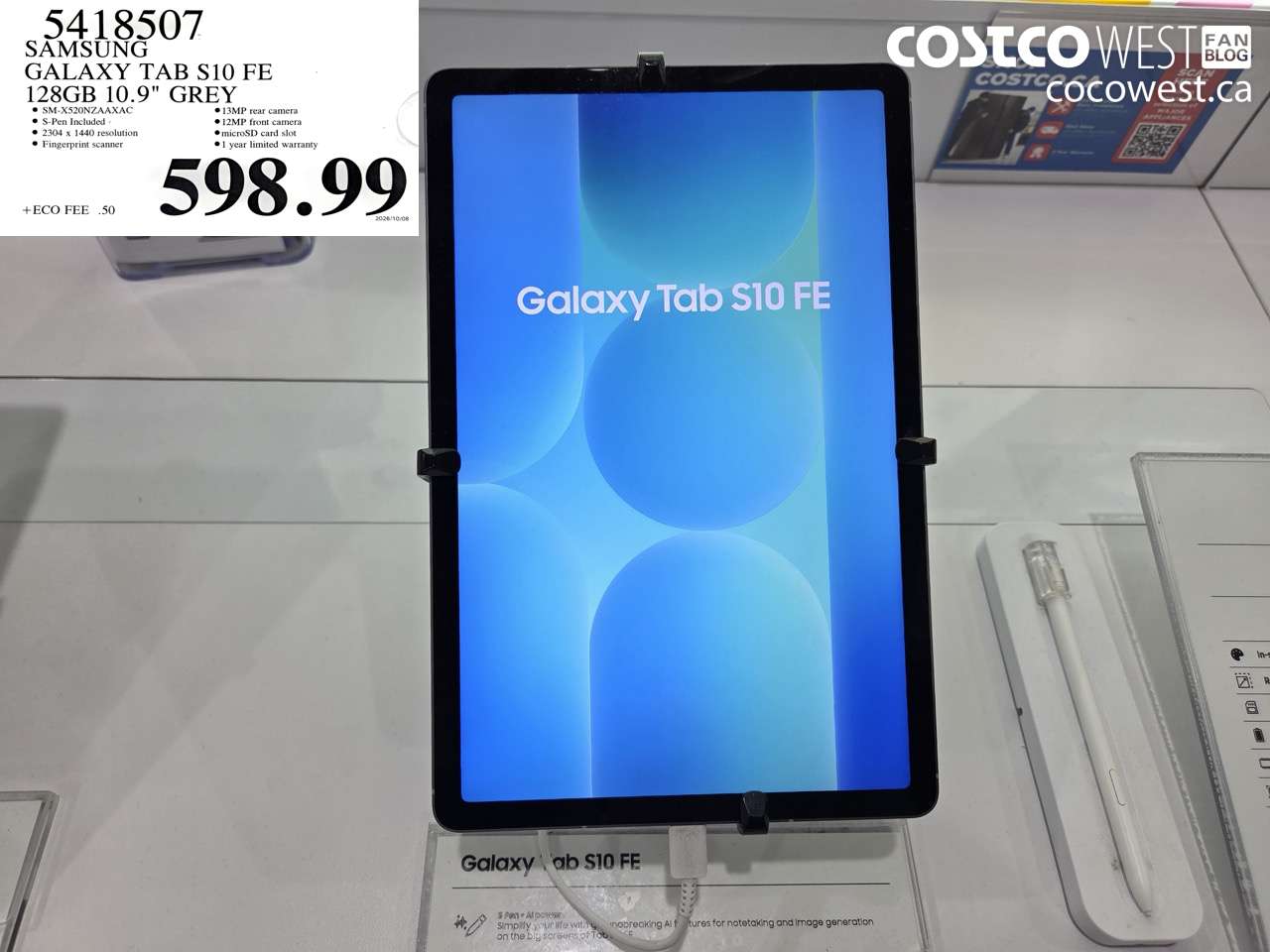 5418507 SAMSUNG GALAXY TAB S10 FE 128GB 10.9