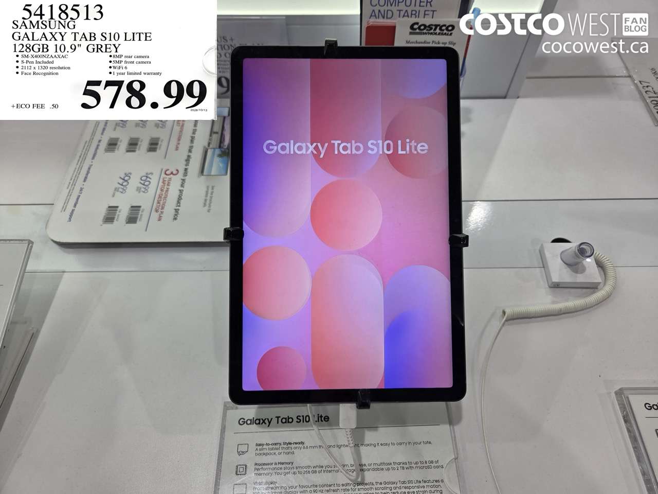 5418513 SAMSUNG GALAXY TAB S10 LITE 128GB 10.9