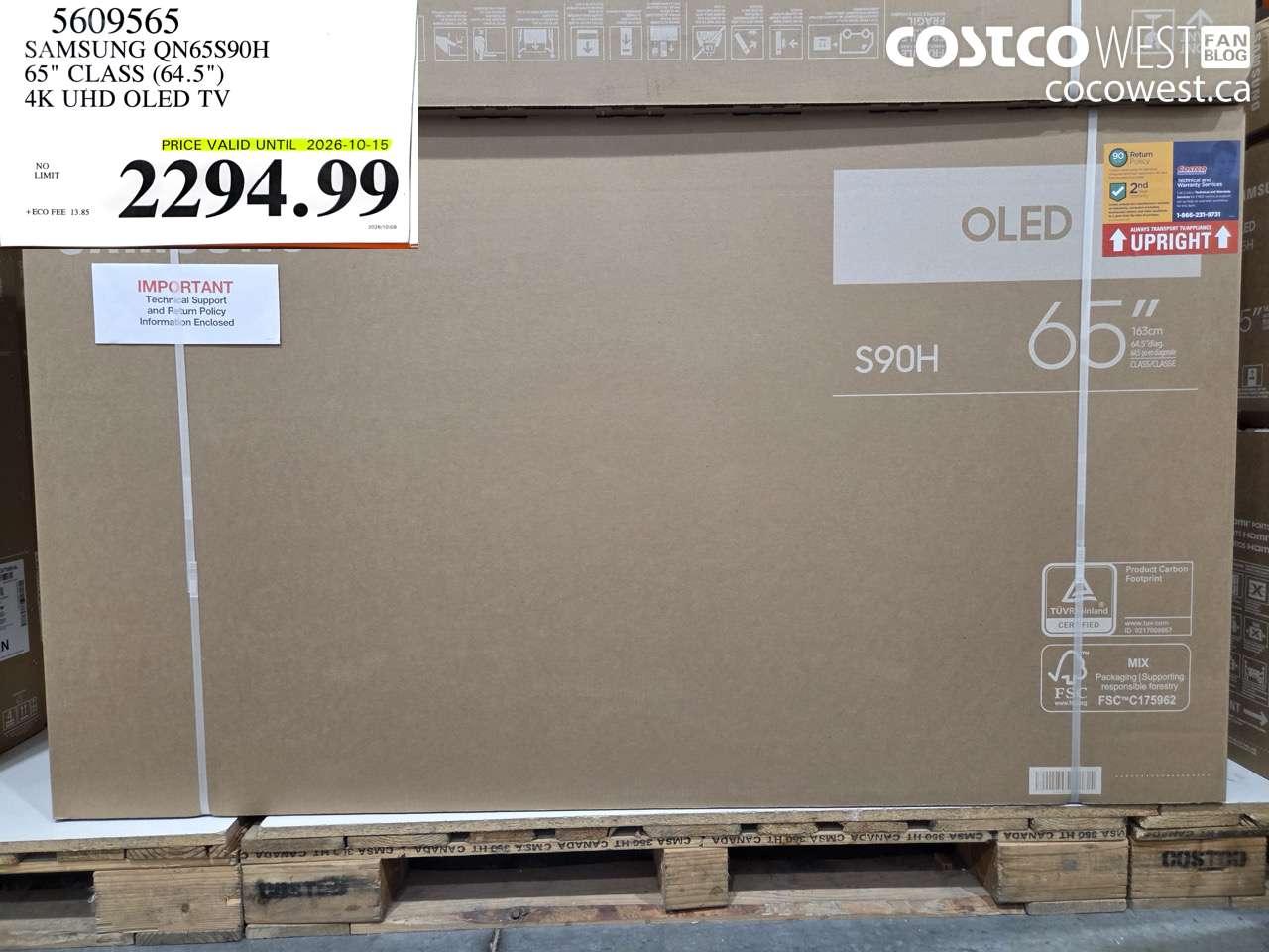 5609565 SAMSUNG QN65S90H 65