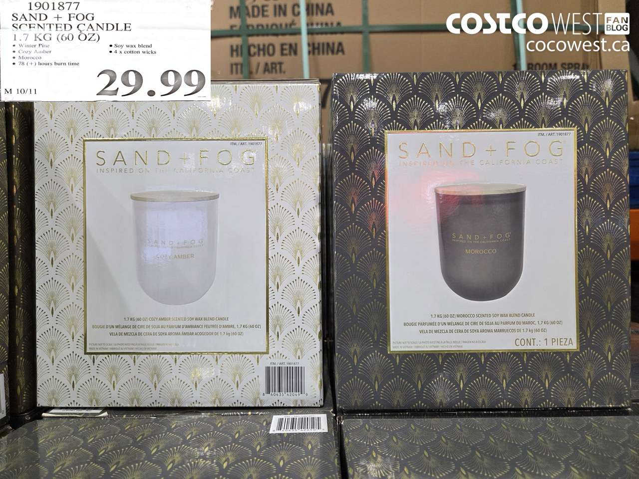 1901877 SAND + FOG SCENTED CANDLE 1.7 KG (60 OZ) $29.99