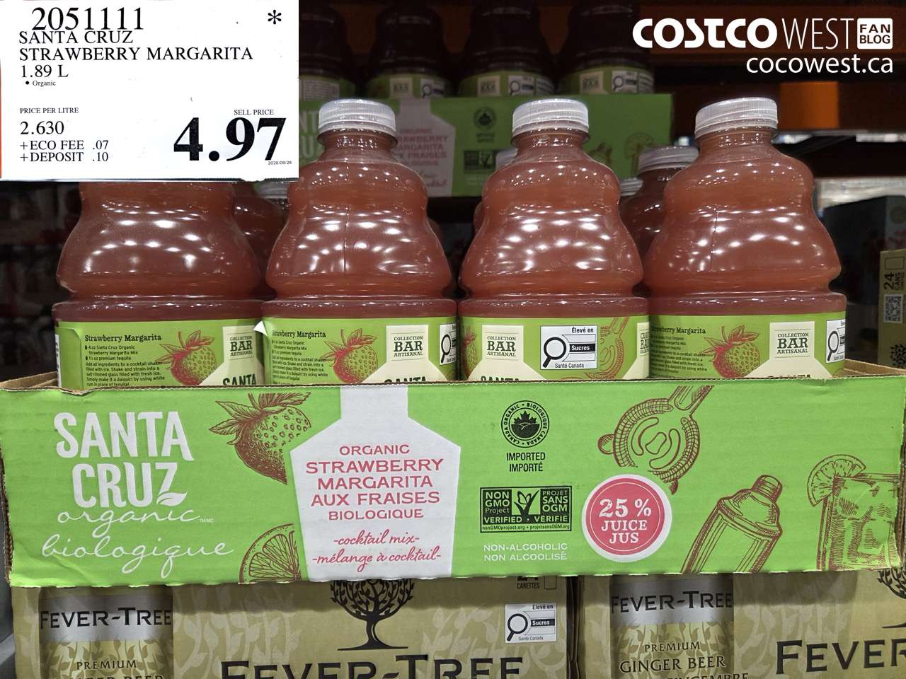 2051111 SANTA CRUZ STRAWBERRY MARGARITA 1.89 L $4.97