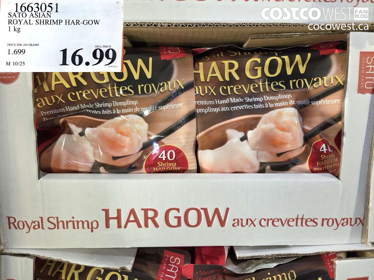 1663051 SATO ASIAN ROYAL SHRIMP HAR-GOW 1 KG $16.99