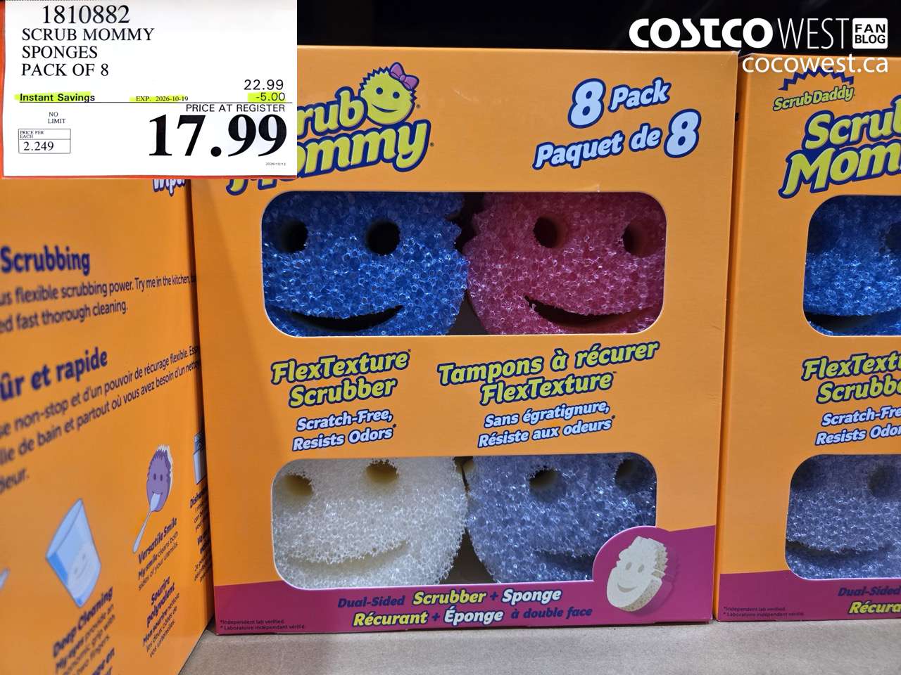 1810882 SCRUB MOMMY SPONGES PACK OF 8 ($5.00 INSTANT SAVINGS EXPIRES ON 2026-10-19) $17.99