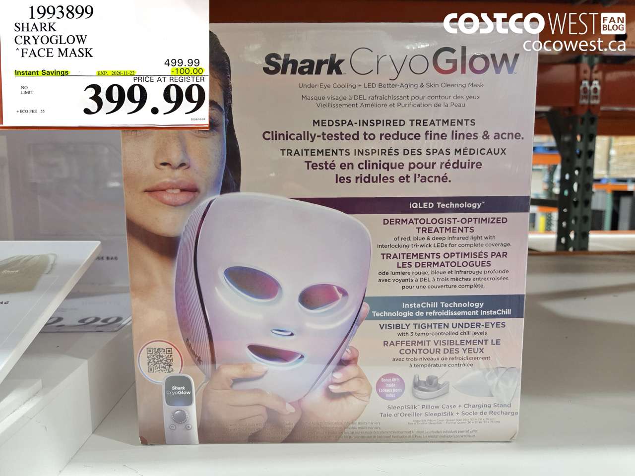 1993899 SHARK CRYOGLOW FACE MASK ($100.00 INSTANT SAVINGS EXPIRES ON 2026-11-22) $399.99