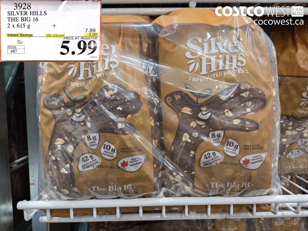 3928 SILVER HILLS THE BIG 16 2 X 615 G ($2.00 INSTANT SAVINGS EXPIRES ON 2026-10-04) $5.99