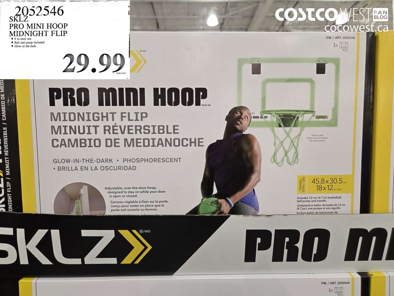 2052546 SKLZ PRO MINI HOOP MIDNIGHT FLIP $29.99