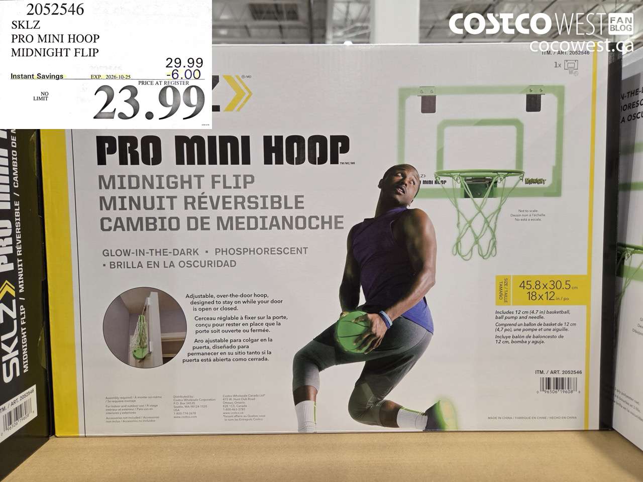 2052546 SKLZ PRO MINI HOOP MIDNIGHT FLIP ($6.00 INSTANT SAVINGS EXPIRES ON 2026-10-25) $23.99