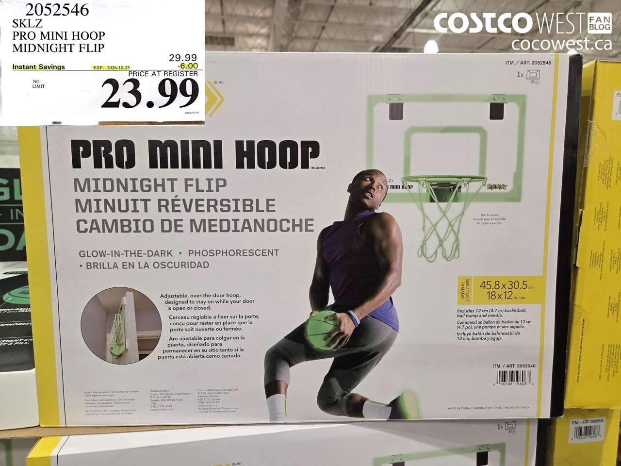 2052546 SKLZ PRO MINI HOOP MIDNIGHT FLIP ($6.00 INSTANT SAVINGS EXPIRES ON 2026-10-25) $23.99