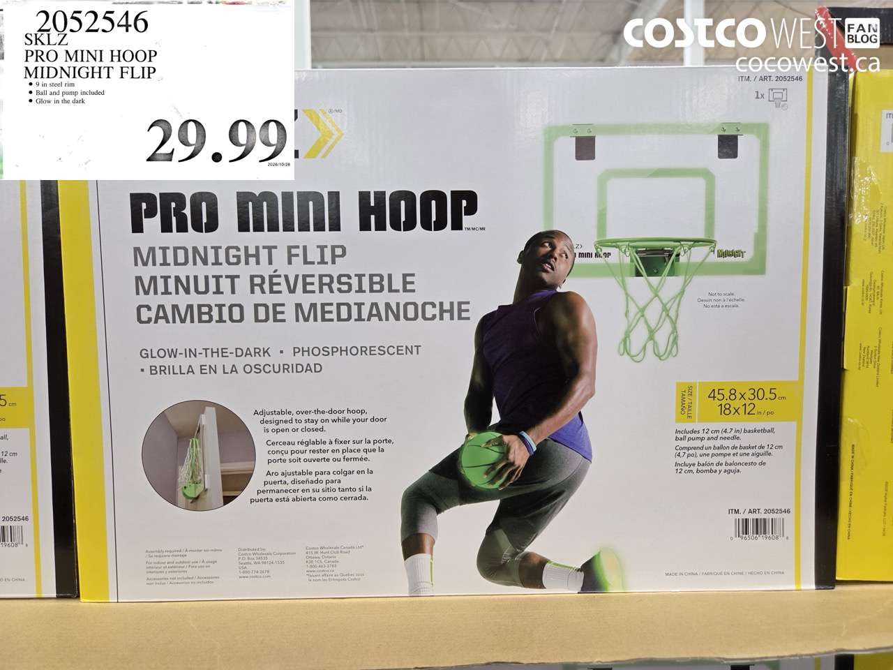 2052546 SKLZ PRO MINI HOOP MIDNIGHT FLIP $29.99