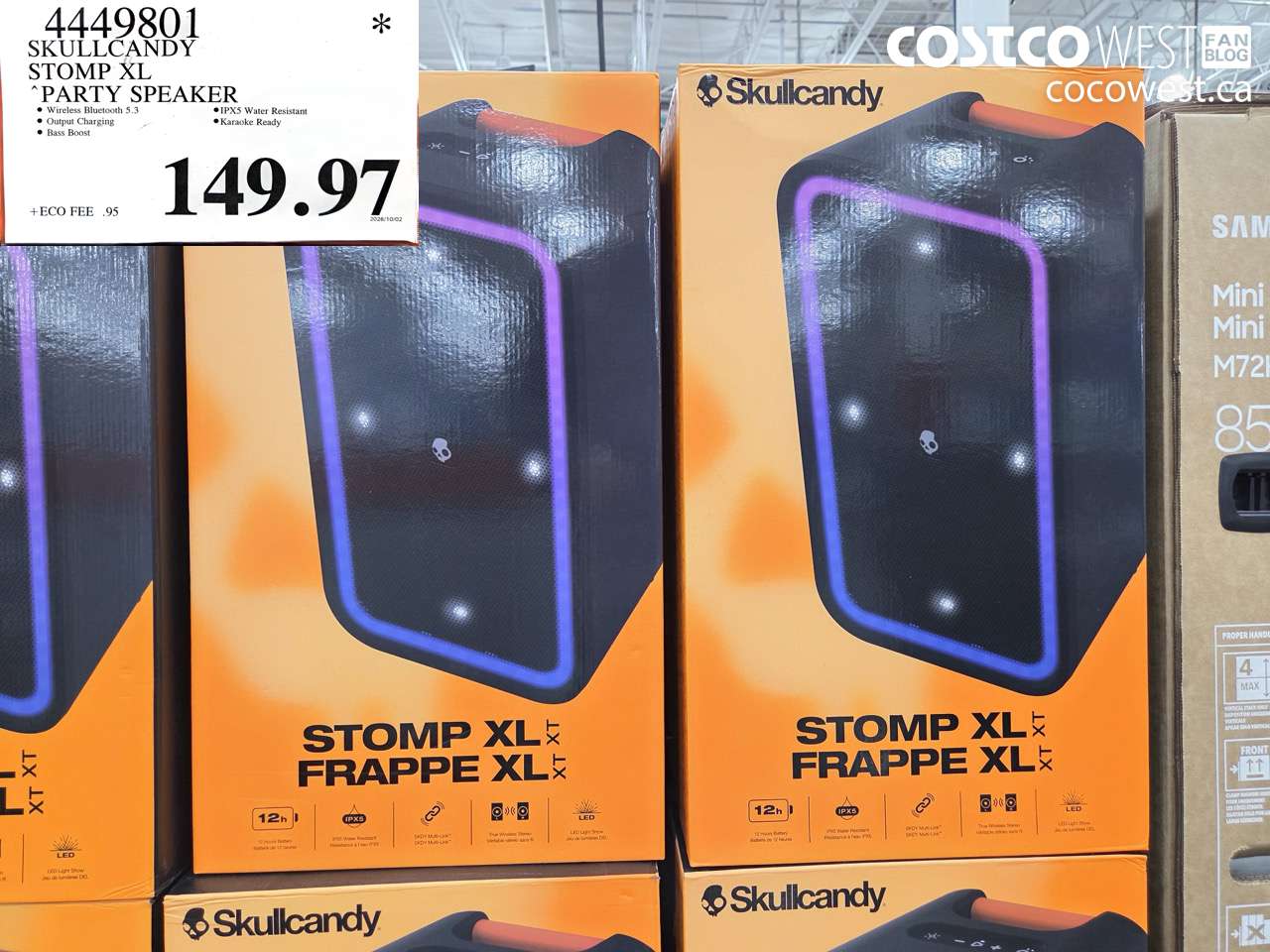 4449801 SKULLCANDY STOMP XL PARTY SPEAKER $149.97
