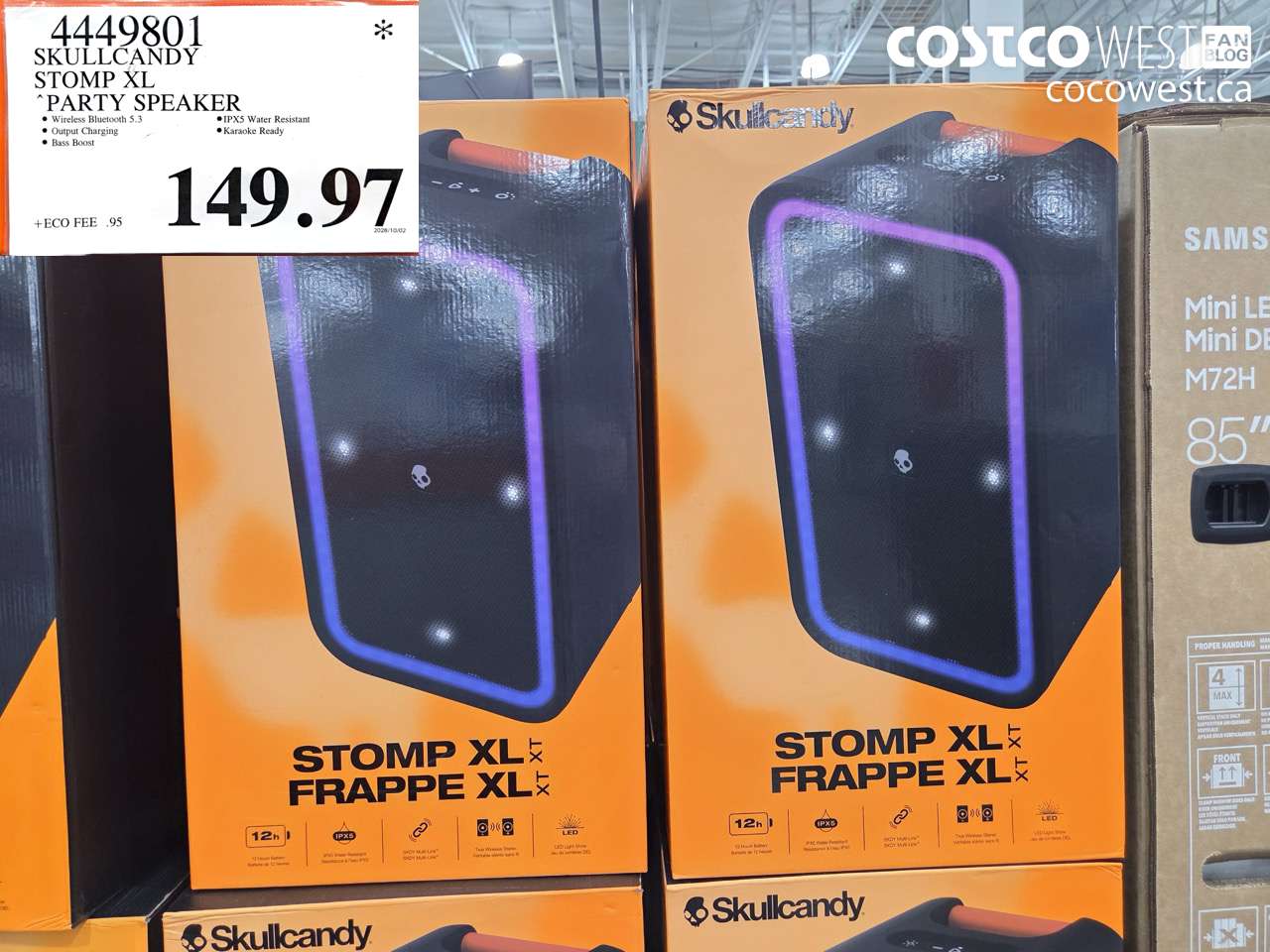 4449801 SKULLCANDY STOMP XL PARTY SPEAKER $149.97