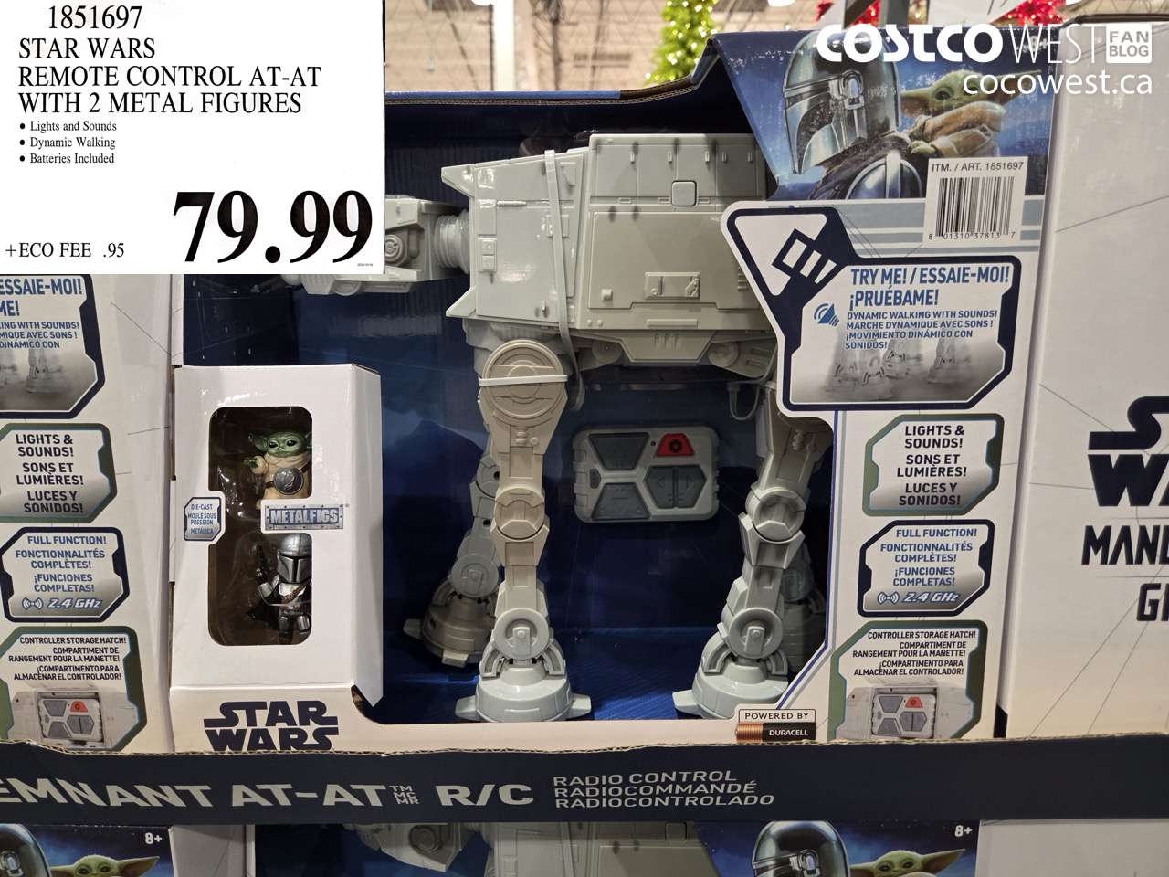 1851697 STAR WARS REMOTE CONTROL AT-AT WITH 2 METAL FIGURES $79.99