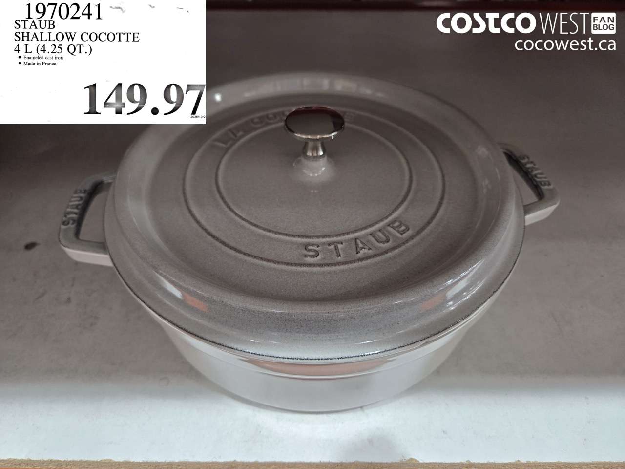 1970241 STAUB SHALLOW COCOTTE 4 L (4.25 QT.) $149.97