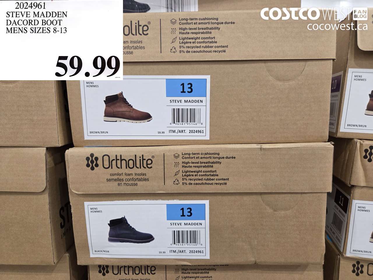 2024961 STEVE MADDEN DACORD BOOT MENS SIZES 8-13 $59.99