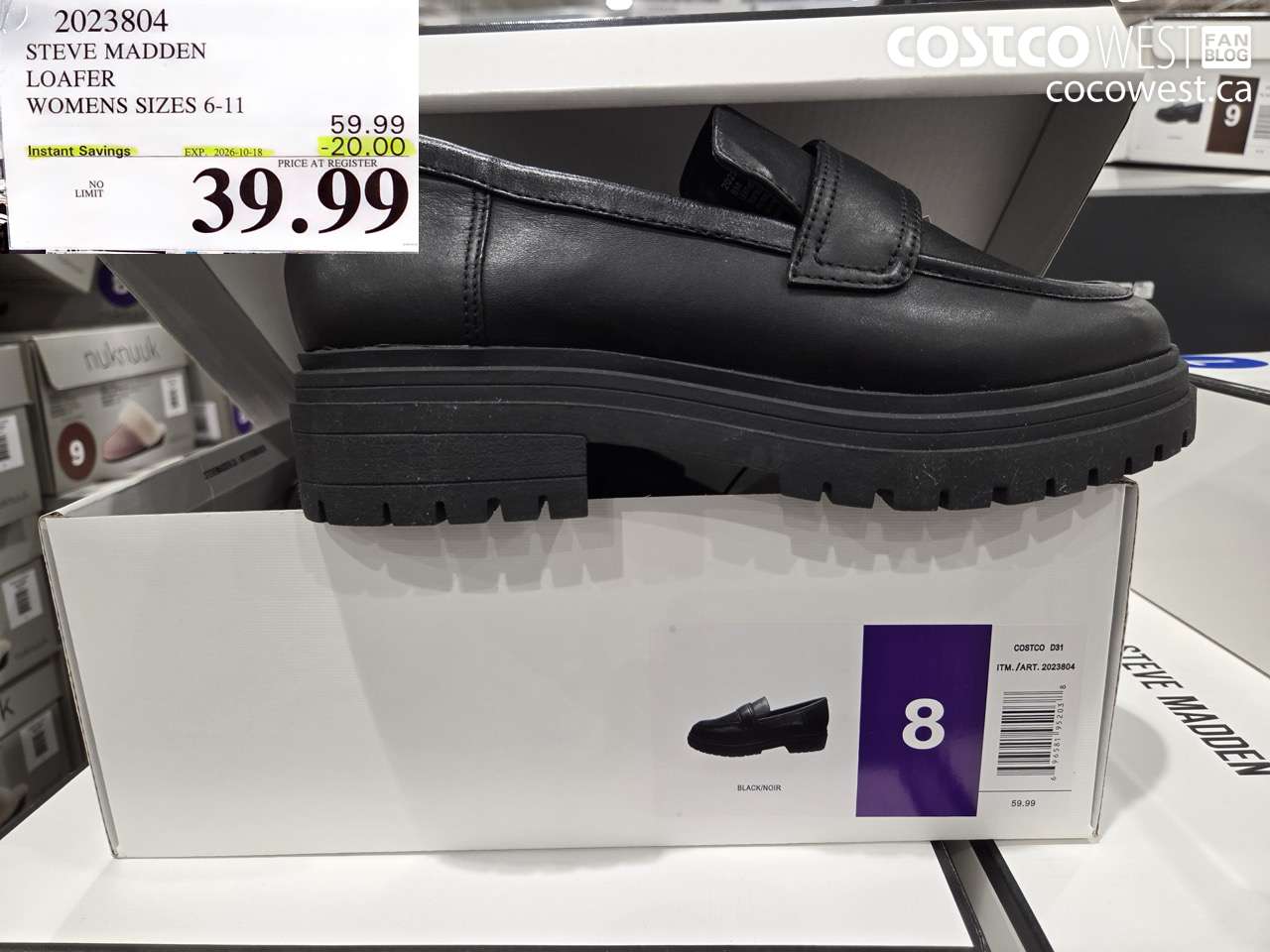 2023804 STEVE MADDEN LOAFER WOMENS SIZES 6-11 ($20.00 INSTANT SAVINGS EXPIRES ON 2026-10-18) $39.99