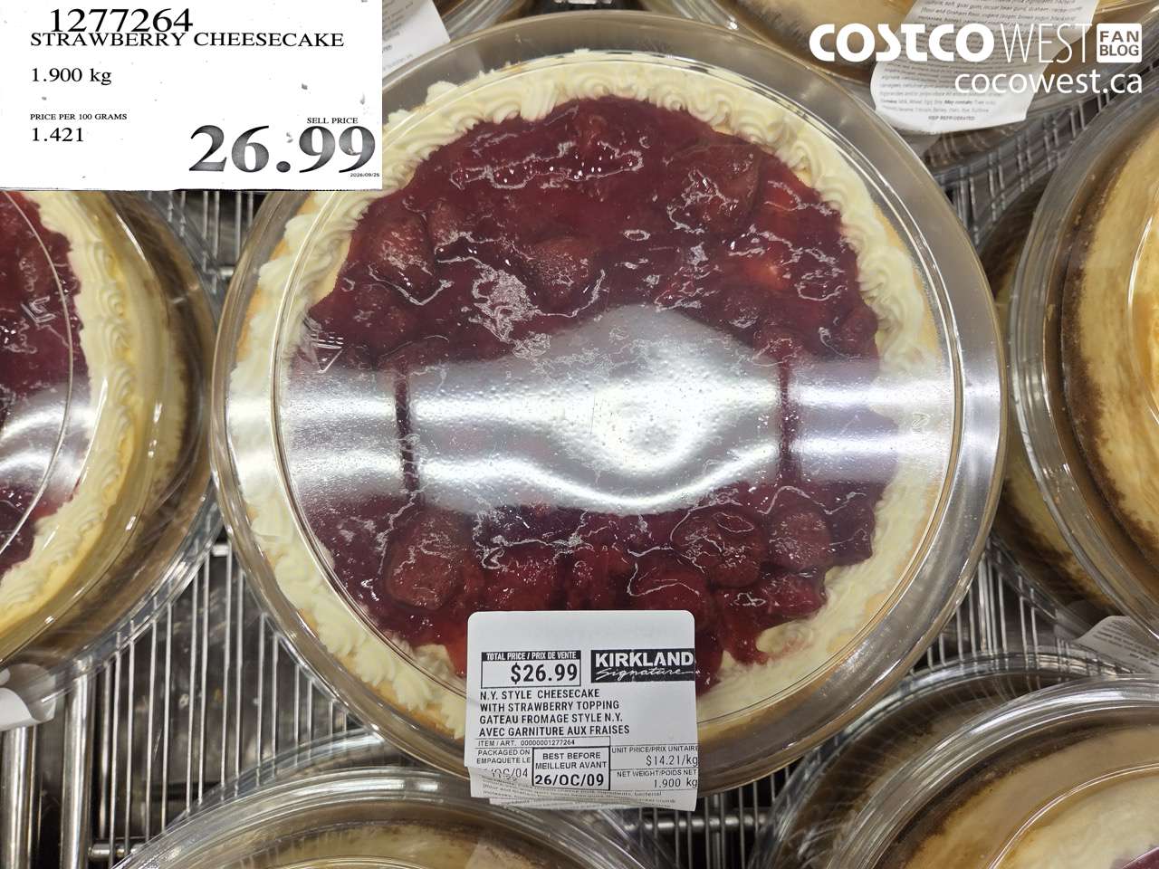 1277264 STRAWBERRY CHEESECAKE 1.900 KG $26.99